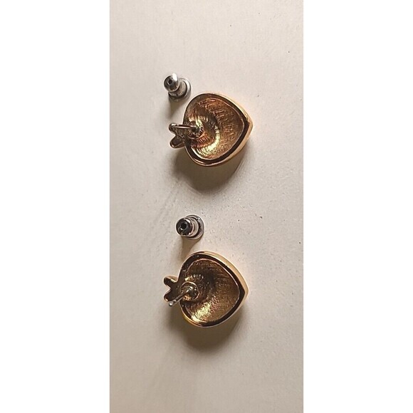 Vintage Ivory & Goldtone Necklace & Matching Heart Earring Set Classy valentines - Picture 3 of 8